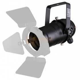 JB Systems PAR20 projector - Par 20 behuizing in zwart met barndoor optie