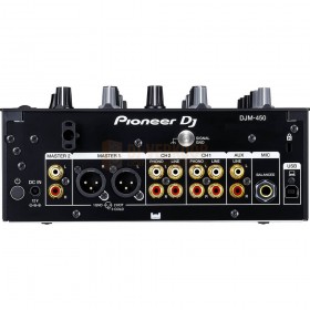 aansluitingen op de achterkant Pioneer DJM-450 - 2 kanalen DJ Mixer