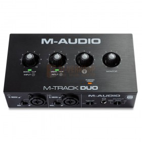 bovenkant, M-Audio M-Track DUO - 48 kHz, 2-kanaals USB-audio-interface