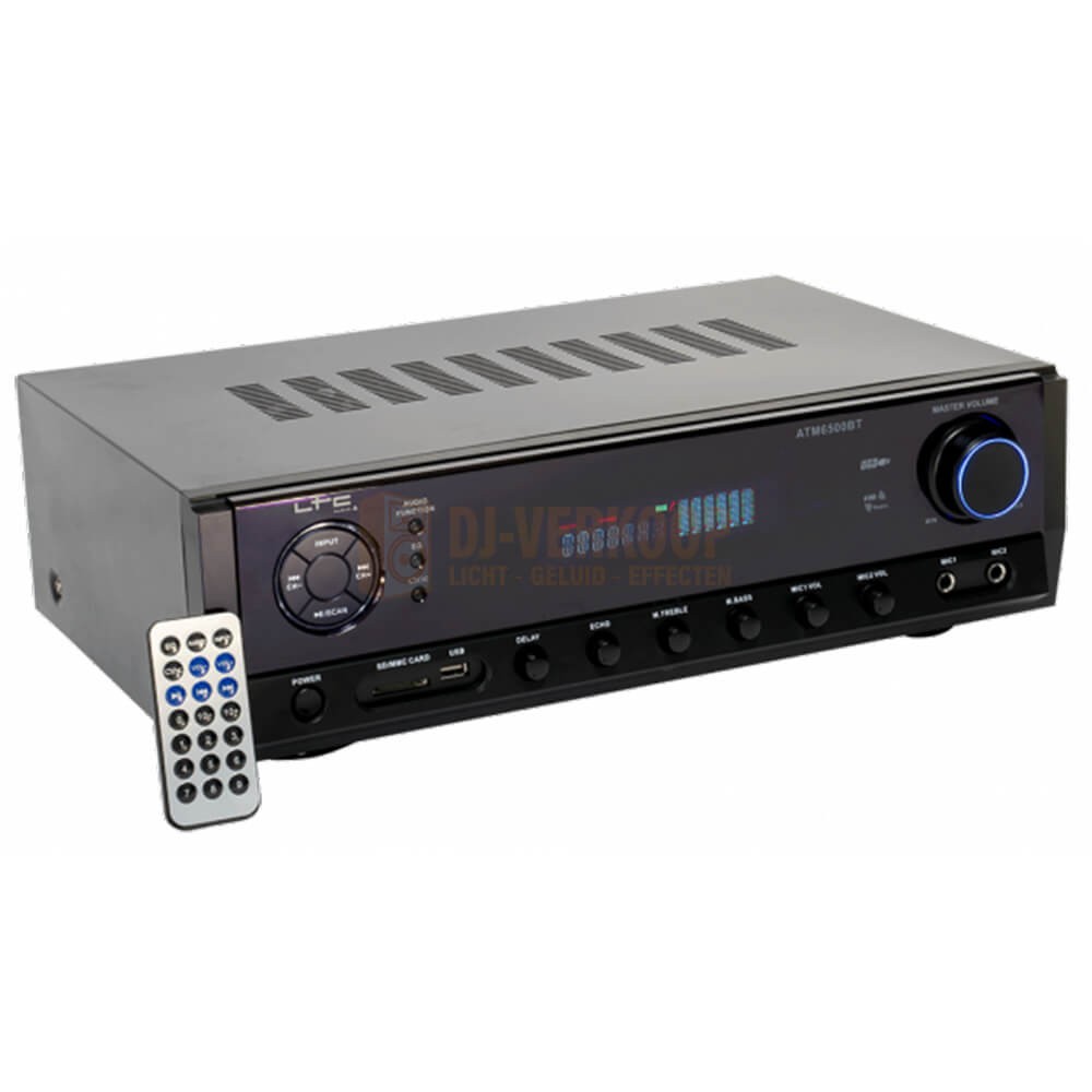 LTC ATM6500BT - Hifi stereo karaoke versterker met Bluetooth 2 x 50w & 3 x 20w