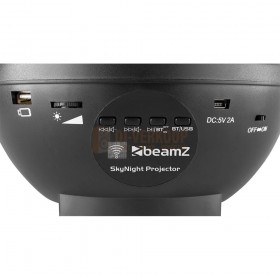 Beamz SkyNight - Projector met rood en groene sterren achterkant aansluiting