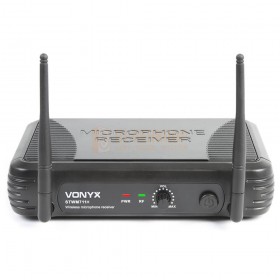 Vonyx STWM711H - 1 Kanaals VHF Draadloos Hoofdtelefoon Microfoon Systeem ontvanger voorkant