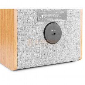 Fenton VBS40 - Vintage Wooden Speaker oplaad input