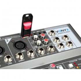 usb mp3 speler Vonyx VMM-F401 - 4-kanaal Muziek Mixer