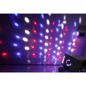 Ibiza Light Derby-Mini - LED Effect 4x3W RGB Witte Behuizing show 1