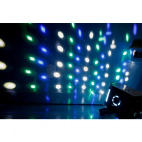 Ibiza Light Derby-Mini - LED Effect 4x3W RGB Witte Behuizing show 2