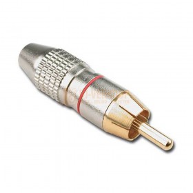 Mannelijke RCA plug voor pro kabel - Rood van hoge kwaliteit