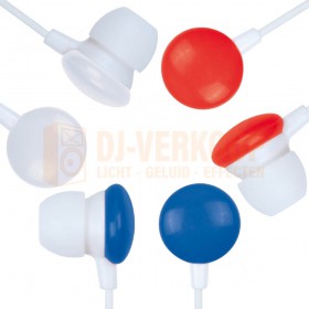Gembird MHP-EP-001 - Stereo In-Ears in 3 kleuren, rood, wit en blauw