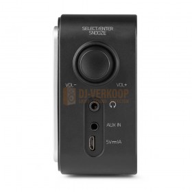 Audizio Parma - Portable DAB+ Radio Black zijkant aansluitingen
