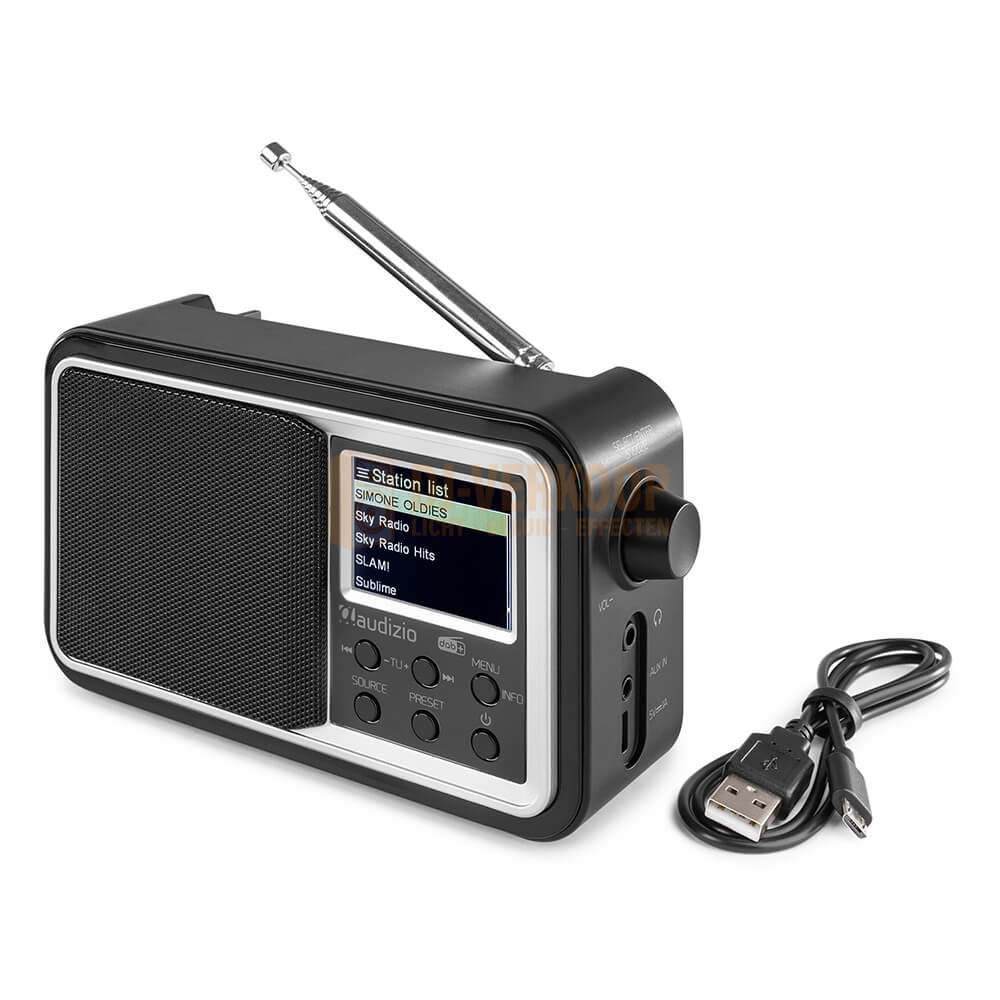 Audizio Anzio - Portable DAB+ Radio met baterij zwart