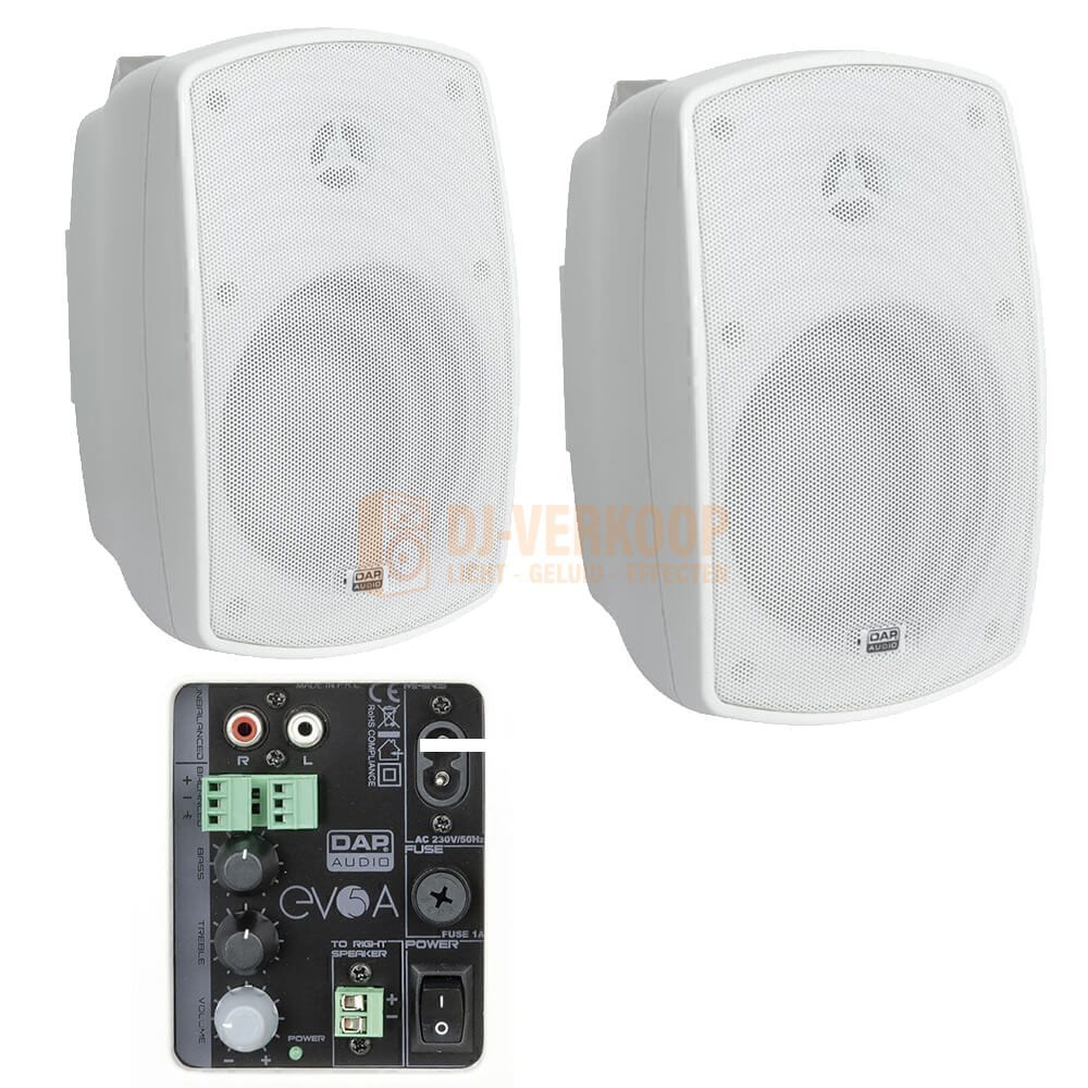 DAP EVO 5A - Actieve luidsprekerset, 25 W wit