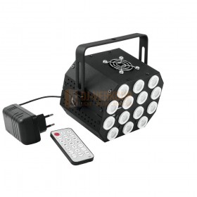 EUROLITE LED PS-46 RGB - 14x1W Flash Spot met adapter en afstandbediening