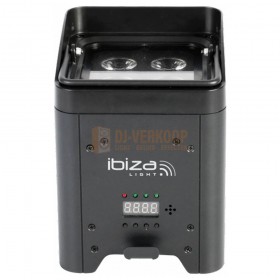 Ibiza Light BOX-HEX4 - RGBWA-UV par projector 4x12W vooraanzicht