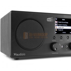 Audizio Bari - WIFI Internet Stereo Radio met DAB+ zwart speaker