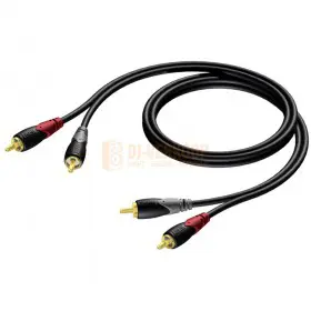 Procab CLA800 - 2 x RCA male - 2x RCA male in lengte van 0,5 tot 20 meter