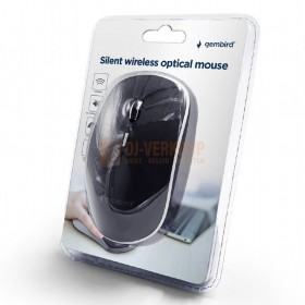 Gembird MUSW-4BS-01 - Fluisterstille draadloze muis, zwart in verpakking