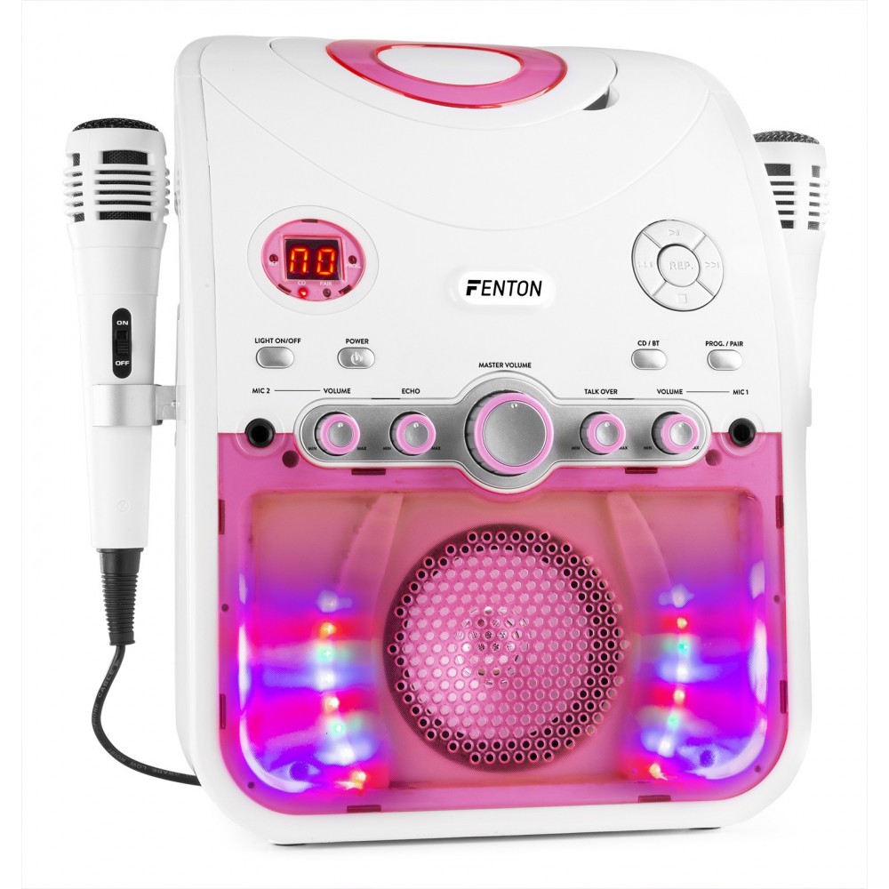 Fenton SBS20W - Karaoke Machine with CD-G White/Pink