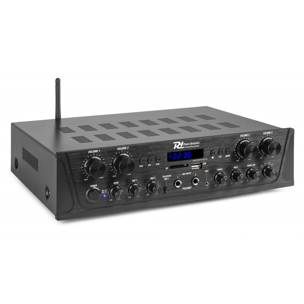 Power Dynamics PV240BT - 4-Zone Audio Amplifier System 400W