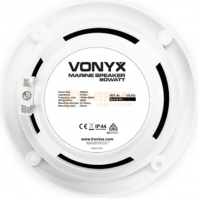 Vonyx MSV50 - Marine Speaker Set 5" 80W - 8 Ohm - Wit, achterkant