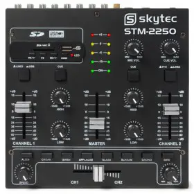 Vonyx STM2250 4 Kanaals Mixer Geluidseffecten USB MP3 - Bovenkant