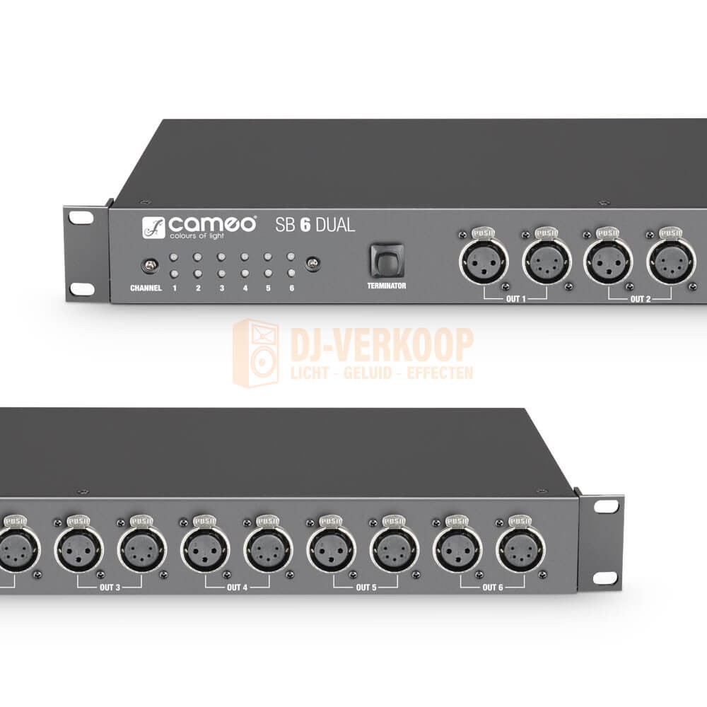 Cameo SB 6 DUAL - Channel DMX Splitter / Booster (3 Pin and 5 Pin)