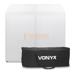 Vonyx DB3 - Pro DJ Booth Systeem wit doek verkrijgbaar