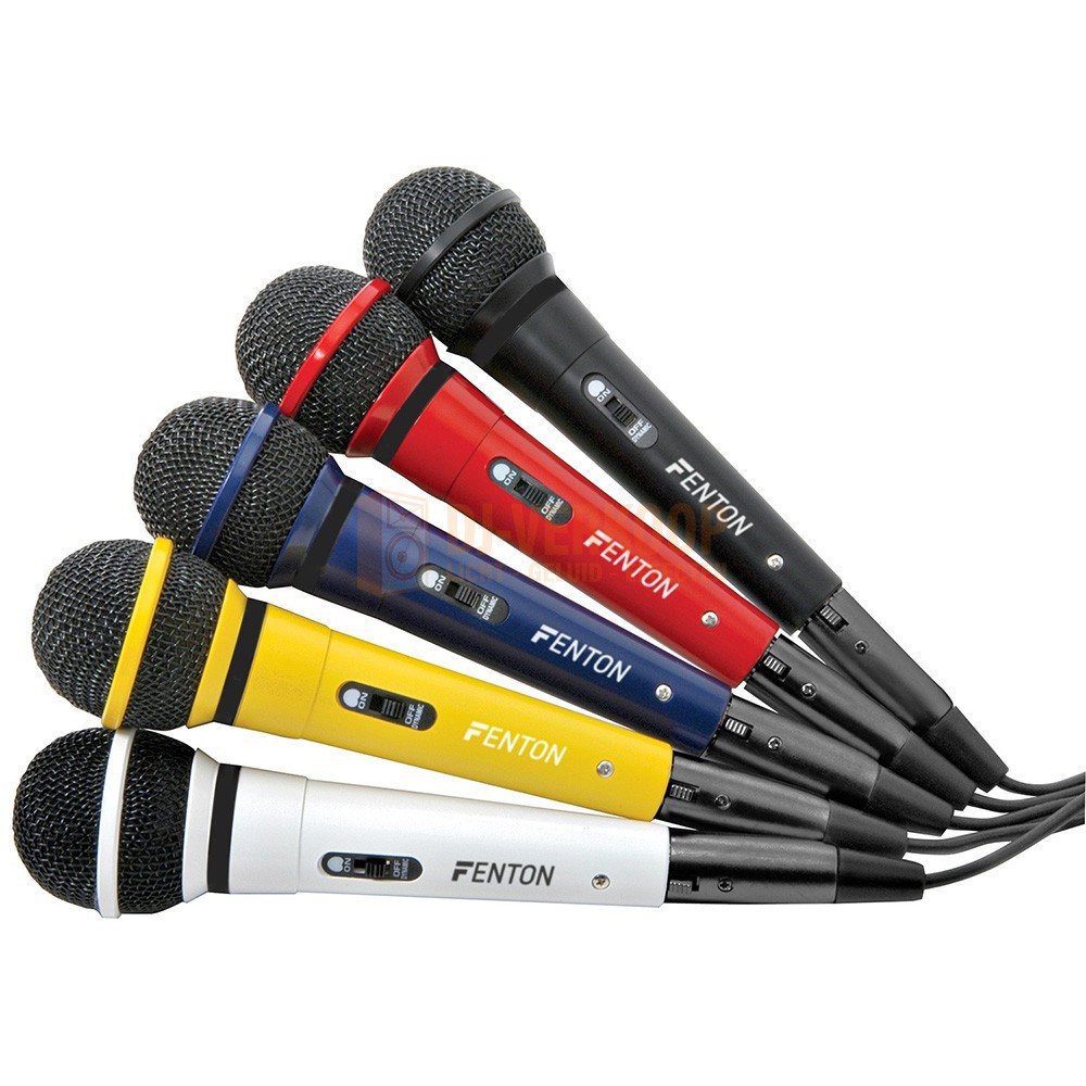 Fenton DM120 - set van 5 gekleurde dynamische microfoons