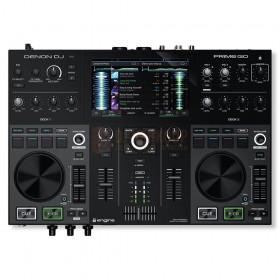 Bovenkant Denon DJ Prime GO - Oplaadbare Slime DJ-console met 2 decks en 7-inch touchscreen