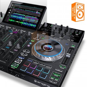 Horizontale waveform modus op de Denon DJ Prime 4 - Pro 4 deck USB standalone DJ systeem