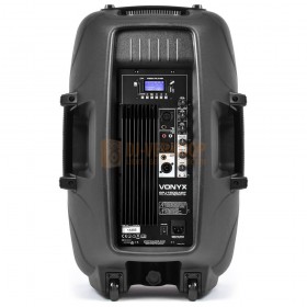 Achterkant - Vonyx SPJ-1500ABT MP3 Hi-End BT Actieve Speaker 15" 800W
