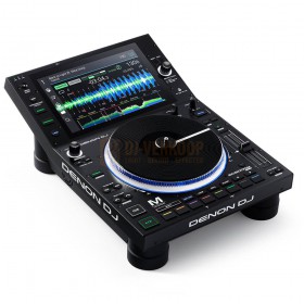 schuin links Denon DJ SC6000M Prime - Professionele DJ-mediaspeler met 8,5-inch gemotoriseerd plateau en 10,1-inch touchscreen