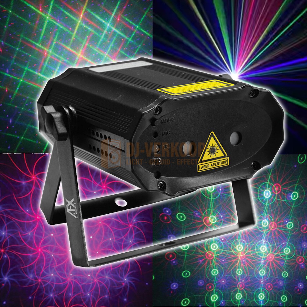 AFX light MINIRGB-8 - Mooie Kleine RGB laser met 8 effecten