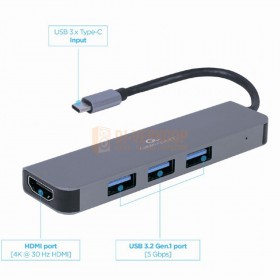 Cablexpert USB-C multi adapter 2-in-1