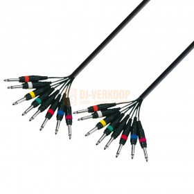 Adam Hall Cables 3 STAR L8 PP series - Multi kabel 8 x 6,3 mm jack mono naar 8 x 6,3 mm jack mono 3 of 5 meter