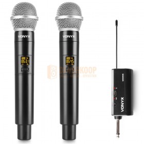 Vonyx WM552 - Dual Wireless Microphone Plug-and-Play Set UHF