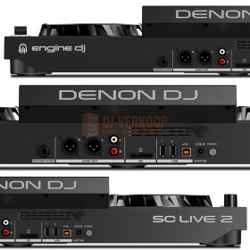 Aansluitingen - Denon DJ SC Live 2 - 2-Decks standalone DJ Controller met speakers, 7'' touchscreen & Wifi