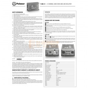 Palmer Pro PLI 04 USB - 24-bit stereo D / A converter DI Box met xlr sheet