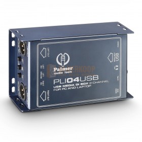 Palmer Pro PLI 04 USB - 24-bit stereo D / A converter DI Box met xlrbovenkant