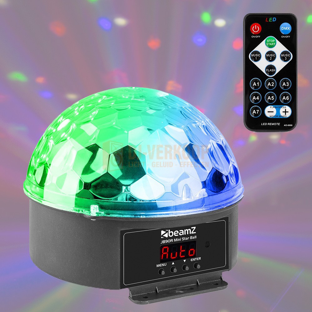 beamZ JB90R - Mini Star Ball DMX LED 9 Kleuren