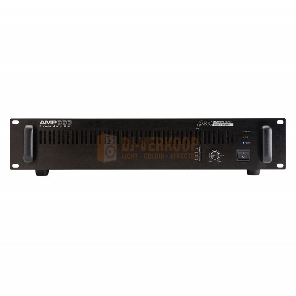 AUDIOPHONY PA AMP660 - Krachtige versterker 100V – 660W onder 4 Ohm