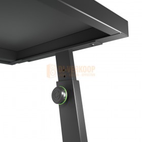 Gravity FDJT01 - DJ-Desk met verstelbare luidspreker- en laptopladen onderkant tafel