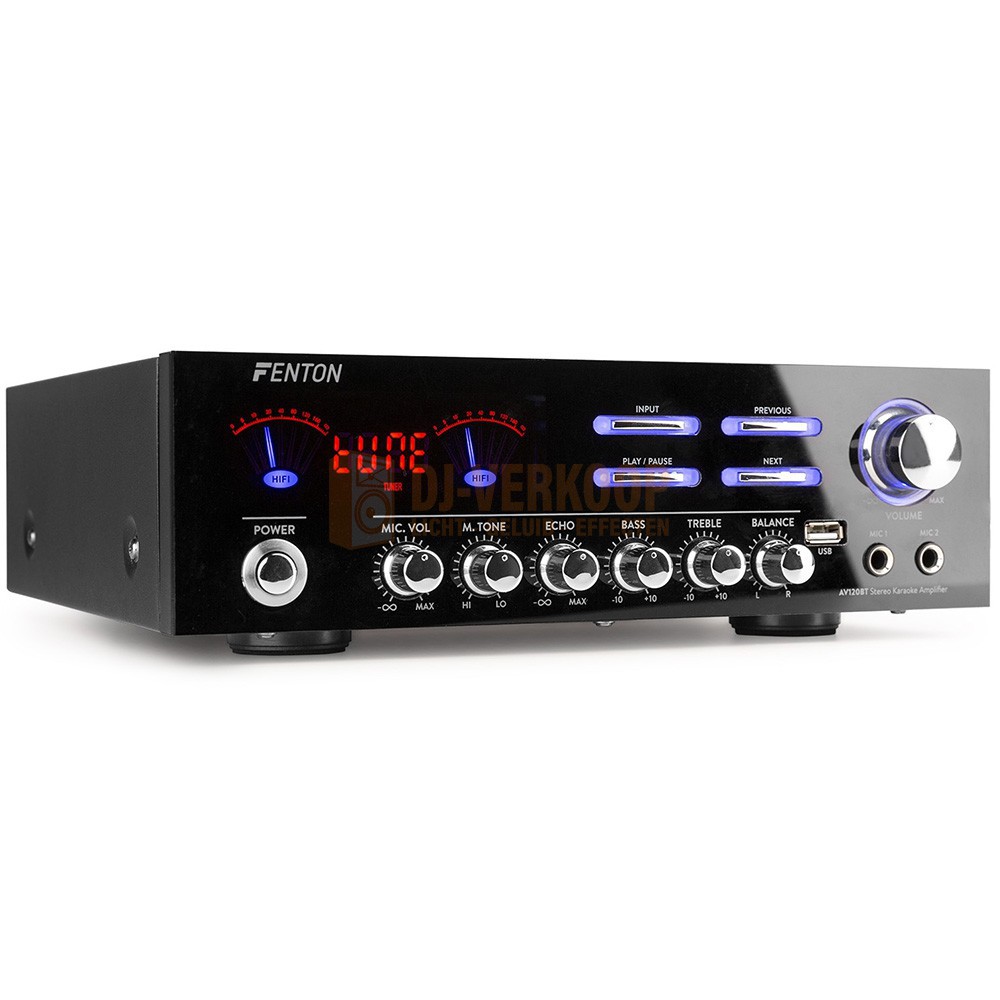 Fenton AV120BT - Stereo HiFi versterker met bluetooth en usb