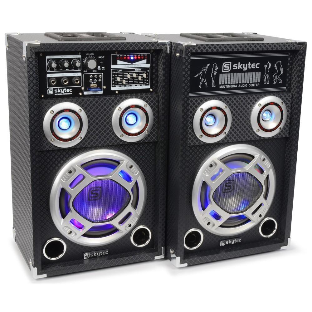 SkyTec KA-08 Actieve Speakerset 8 USB/RGB LED 600W