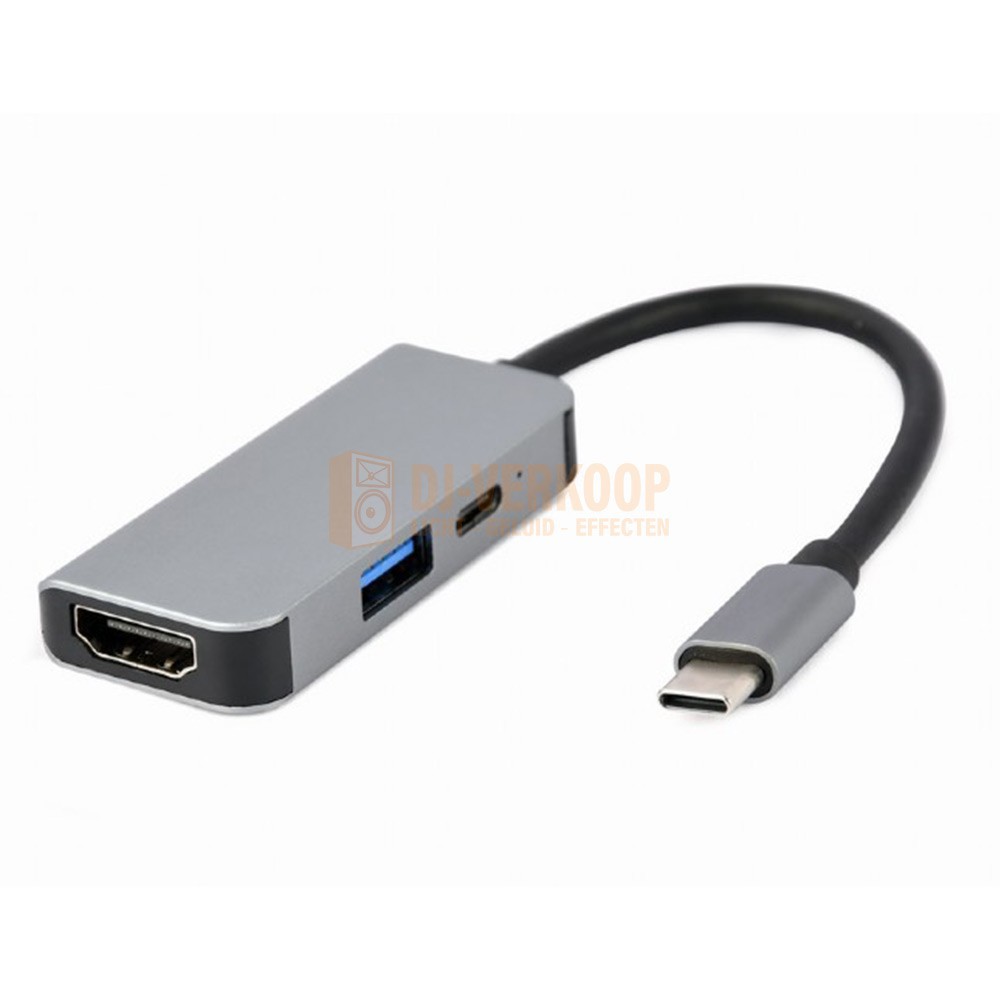 Gembird A-CM-COMBO3-02 - USB-C multi adapter 3-in-1