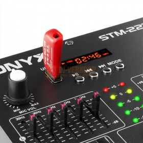 Vonyx STM2270 - 4-Kanaals Mixer Geluidseffecten USB/MP3/BT up close close up