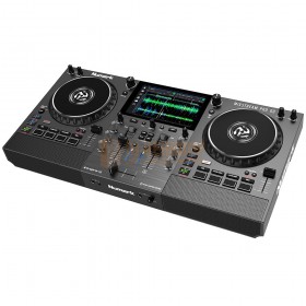 Numark Mixstream Pro Go - Oplaadbare Standalone Streaming DJ controller met ingebouwde speakers