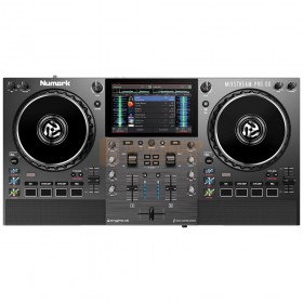 Numark Mixstream Pro Go - Oplaadbare Standalone Streaming DJ controller met ingebouwde speakers bovenkant