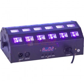 Ibiza Light LED-STUV24 - DMX-Bestuurde Projector met Witte & UV 2-IN-1 LEDs