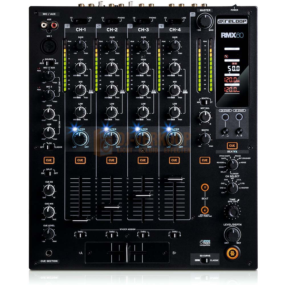 Reloop RMX-60 Digital - Digitale 4+1 channel DJ Mixer met FX