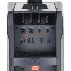 achterkant aansluitingen JBL IRX ONE - Krachtige 1.300W Kolom PA met Bluetooth en Geïntegreerde Mixer